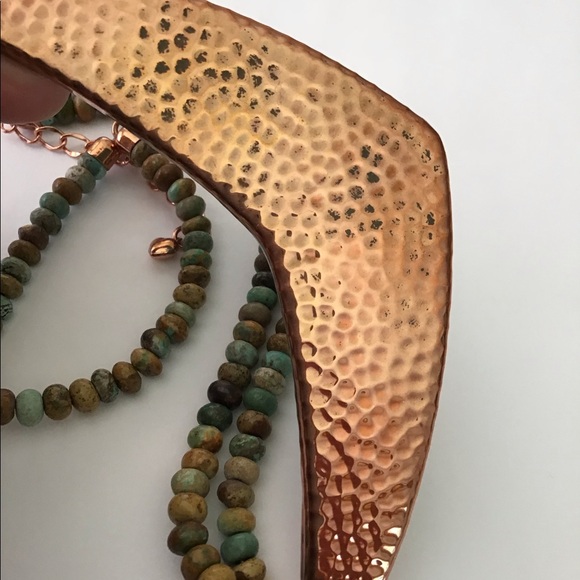 Large Jay King Copper Turquoise Necklace Beauty - Picture 5 of 7